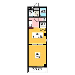 セレニール諸ノ木 1DKの間取図画像