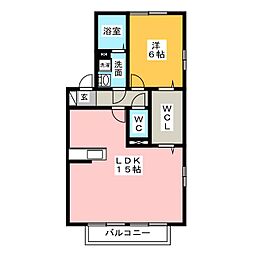 ファミーユ神ノ倉 1LDKの間取図画像