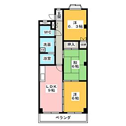 ルミエール梅里 3LDKの間取図画像