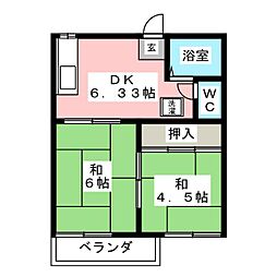 フォーヴルマイ 2DKの間取図画像