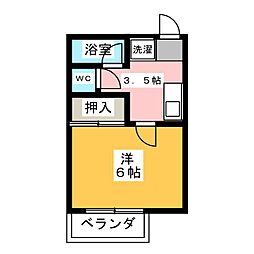 ハイツ藤塚 1Kの間取図画像