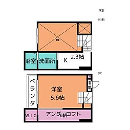 Attic野並 ワンルームの間取図画像