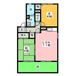 プラセール 2LDKの間取図画像