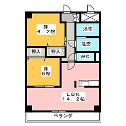ブランジュ水広 2LDKの間取図画像