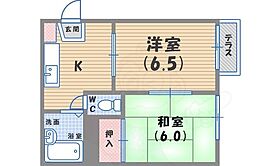 カーサ楠2  ｜ 兵庫県西宮市甲子園口５丁目6番4号（賃貸マンション2K・1階・30.36㎡） その2