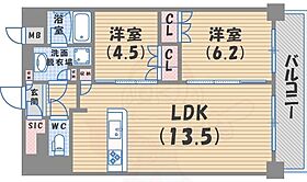 ブランシエスタ西宮  ｜ 兵庫県西宮市本町（賃貸マンション2LDK・6階・53.70㎡） その2