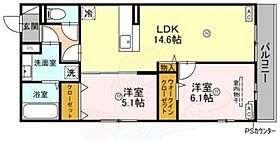 コンフィエ鳴尾  ｜ 兵庫県西宮市鳴尾町２丁目6番（賃貸アパート2LDK・2階・60.28㎡） その2