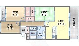 プレオ武庫川 3LDKの間取図画像