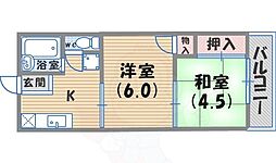 ハイツジョイ 2Kの間取図画像