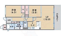 甲子園六石町ハイツ 1SLDKの間取図画像