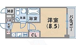 セレニテ甲子園 1Kの間取図画像
