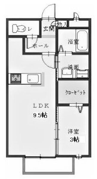 兵庫県明石市別所町(賃貸アパート1LDK・1階・34.29㎡)の写真 その2