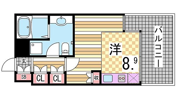 兵庫県神戸市垂水区名谷町字室山(賃貸マンション1K・6階・29.94㎡)の写真 その2