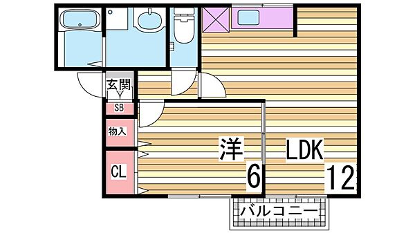 グリチネ ｜兵庫県神戸市垂水区中道６丁目(賃貸アパート1LDK・1階・42.97㎡)の写真 その2