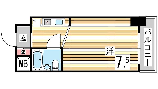 ロマネスク御影 ｜兵庫県神戸市東灘区御影１丁目(賃貸マンション1K・5階・16.36㎡)の写真 その2