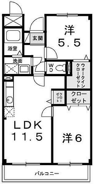 ポレール伊川II 203｜兵庫県神戸市西区池上５丁目(賃貸マンション2LDK・2階・57.02㎡)の写真 その2