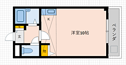 阪本マンション ワンルームの間取図画像