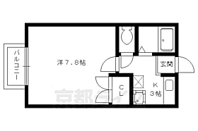 京都府京都市北区等持院中町（賃貸アパート1K・2階・23.23㎡） その2