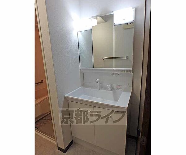 画像7:3面鏡の独立シャワー洗面台です。