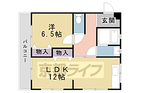 コーポラス吉田 41 ｜ 京都府京都市左京区吉田中大路町（賃貸マンション1LDK・4階・51.90㎡） その2