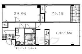 京都府京都市北区衣笠総門町（賃貸マンション2LDK・4階・73.00㎡） その2