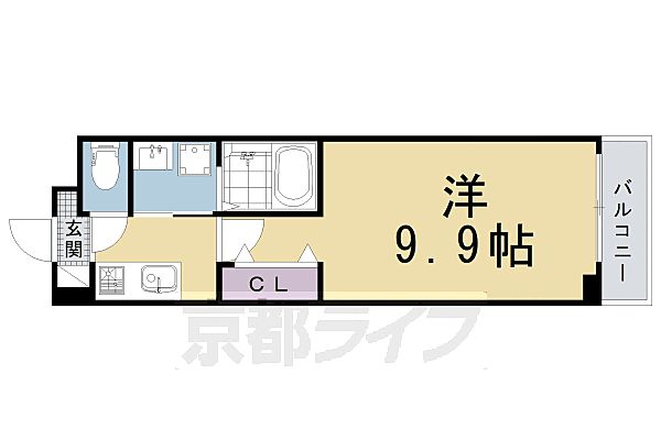 フランあおい 203｜京都府京都市左京区下鴨塚本町(賃貸アパート1K・2階・29.72㎡)の写真 その2