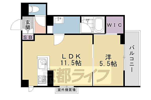 プラムベース 402｜京都府京都市中京区壬生淵田町(賃貸マンション1LDK・4階・42.65㎡)の写真 その2