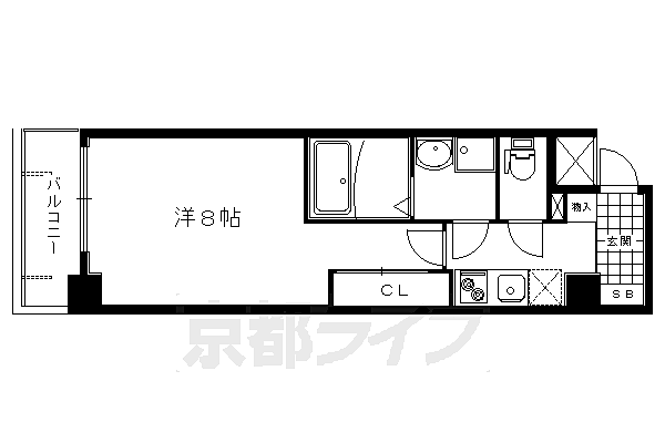 インベスト京都修学院 203｜京都府京都市左京区山端川端町(賃貸マンション1K・2階・28.36㎡)の写真 その2