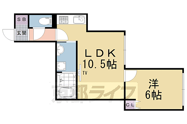 ＮＡＧＩ　ＫＹＯＴＯ　ＮＩＪＯ 401｜京都府京都市中京区聚楽廻南町(賃貸マンション1LDK・4階・37.56㎡)の写真 その2