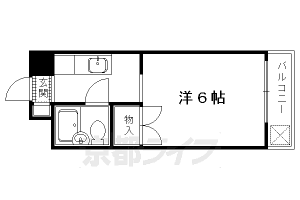 メゾンＬｅｅ 117｜京都府京都市左京区田中上古川町(賃貸マンション1K・1階・18.00㎡)の写真 その2