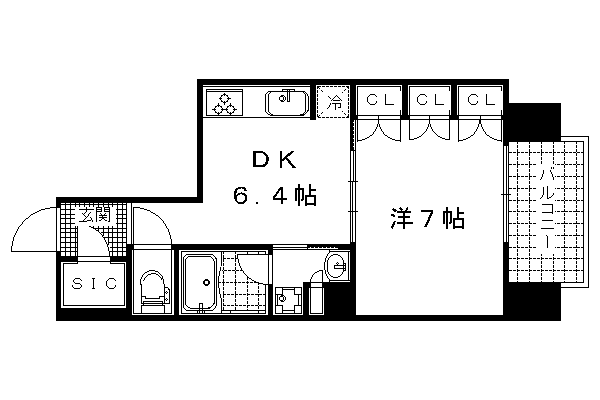 イーグルコート烏丸御池ルミエ 203｜京都府京都市中京区橋之町(賃貸マンション1DK・2階・33.71㎡)の写真 その2