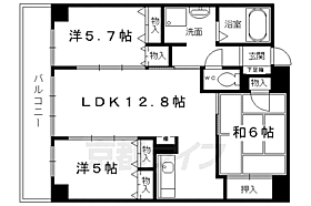 ？126　フォレスト・グリーン宝ヶ池 102 ｜ 京都府京都市左京区岩倉南桑原町（賃貸マンション3LDK・1階・65.04㎡） その2