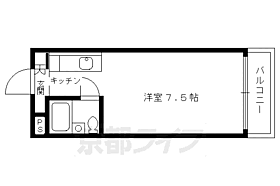 京都府京都市北区衣笠赤阪町（賃貸マンション1K・2階・19.23㎡） その2