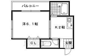 京都府京都市北区鷹峯光悦町（賃貸アパート1K・1階・19.62㎡） その2