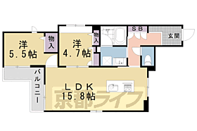 京都府京都市上京区近衛町（賃貸マンション2LDK・2階・62.68㎡） その2