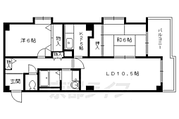 メゾンドイケダ 2LDKの間取図画像