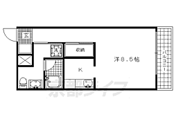 W.DECO 1Kの間取図画像