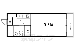 サンライズ大山 1Kの間取図画像