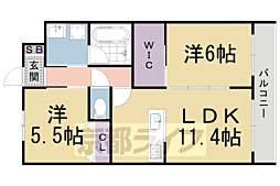 クルミナーレ4 2LDKの間取図画像