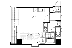 ウィル21烏丸御池 1DKの間取図画像