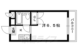 バウハウス 1Kの間取図画像