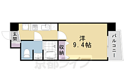 ジュネス四条烏丸 1Kの間取図画像