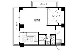 アレックスビル7 1Kの間取図画像