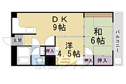 M.リクエスト 2DKの間取図画像