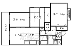ソフィスタ洛北 3LDKの間取図画像