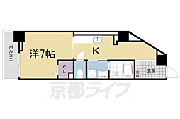 ヒラソル瀬田 1Kの間取図画像