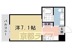 クレアラ・クーオ 1Kの間取図画像