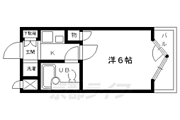 ライオンズマンション京都三条第3 1Kの間取図画像