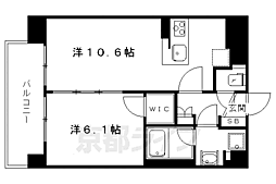 プレサンス京大前 1LDKの間取図画像