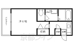 北山グランブルーハイツ 1Kの間取図画像